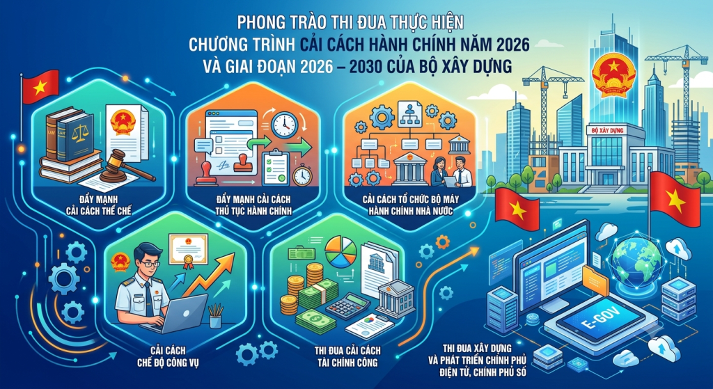 Cán bộ, công chức, viên chức, người lao động thi đua thực hiện Chương trình Cải cách hành chính năm 2026 và giai đoạn 2026 – 2030